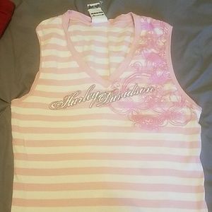 Women's V  neck tank.